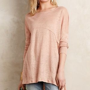 Anthropologie Pura Tunic Top High Low Blush